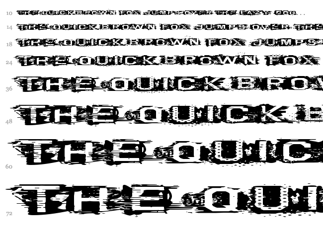 VTKS Curve font waterfall